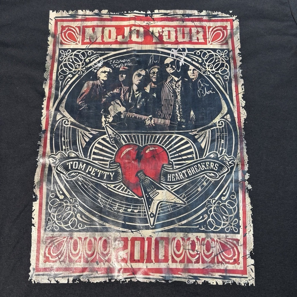Tom Petty And The Heartbreakers Mojo Tour Shirt Mens‎ 3xl Black Band Graphic Tee